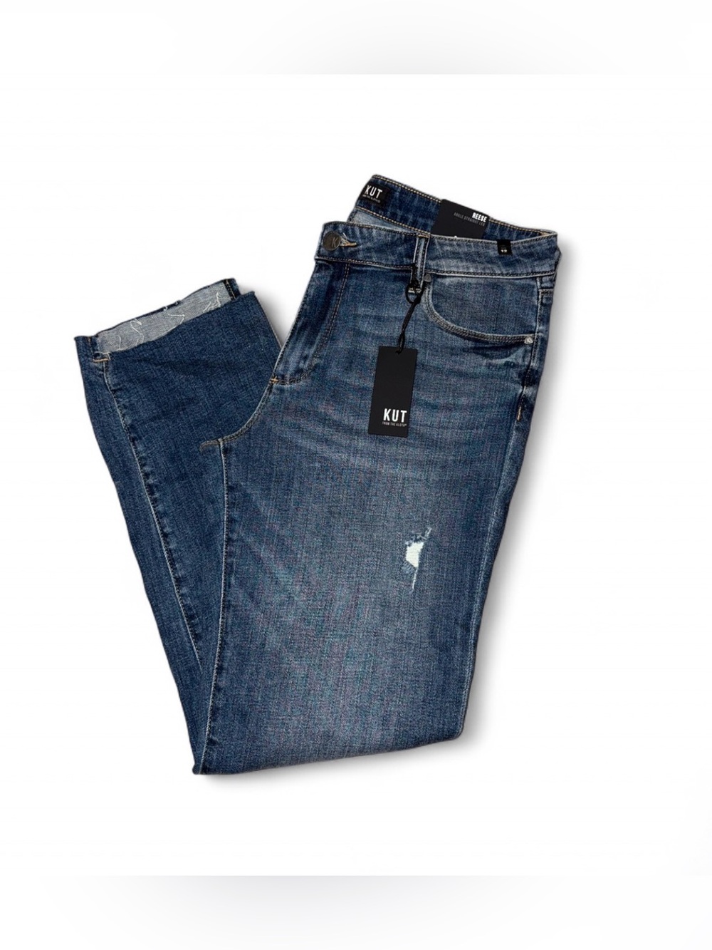 NWT KUT from the Kloth Reese Ankle Straight Leg Jeans Size 12